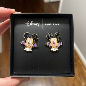 NEW Disney X Baublebar Mickey Mouse Halloween Vampire Dracula Stud Earrings 